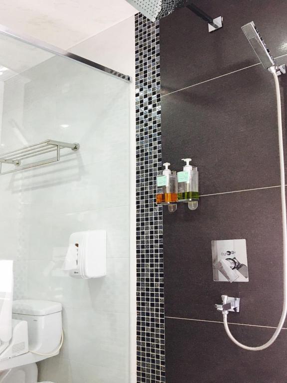 A bathroom at Interval