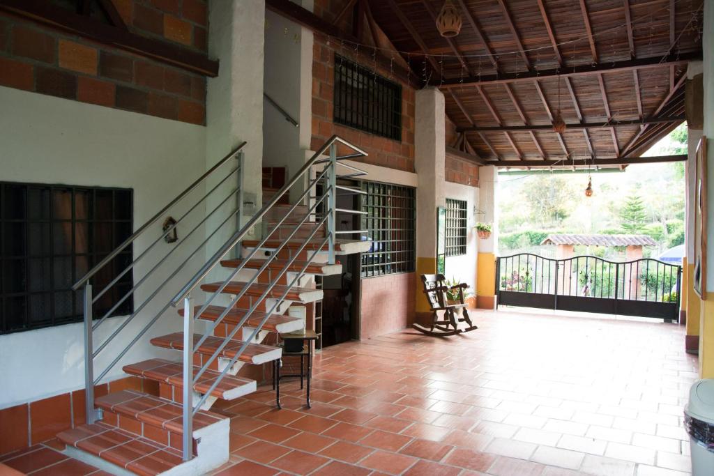 A balcony or terrace at El Mortiño
