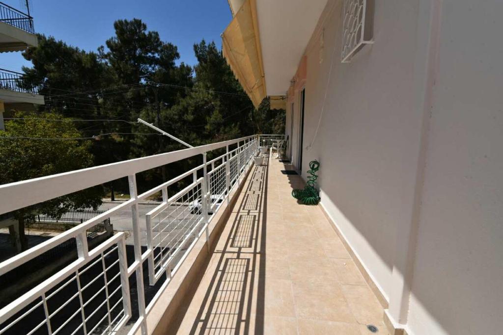 Balkón nebo terasa v ubytování Grcka-Reni Greece Beach