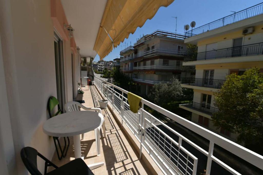 Balkón nebo terasa v ubytování Grcka-Reni Greece Beach