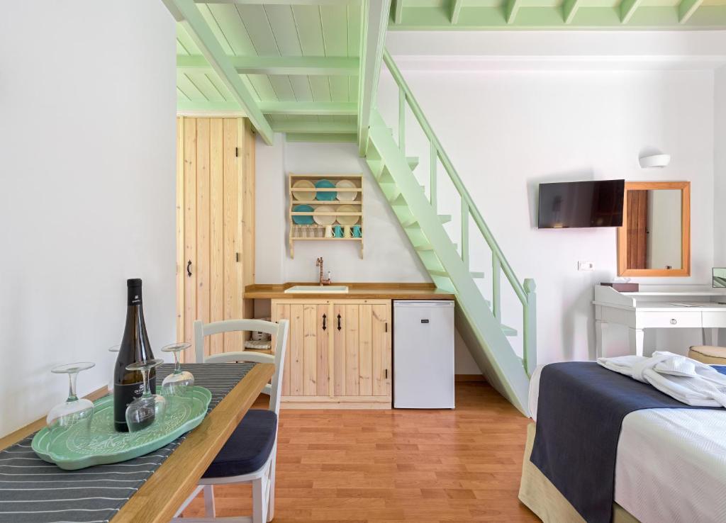Kuchyň nebo kuchyňský kout v ubytování Asymi Residences