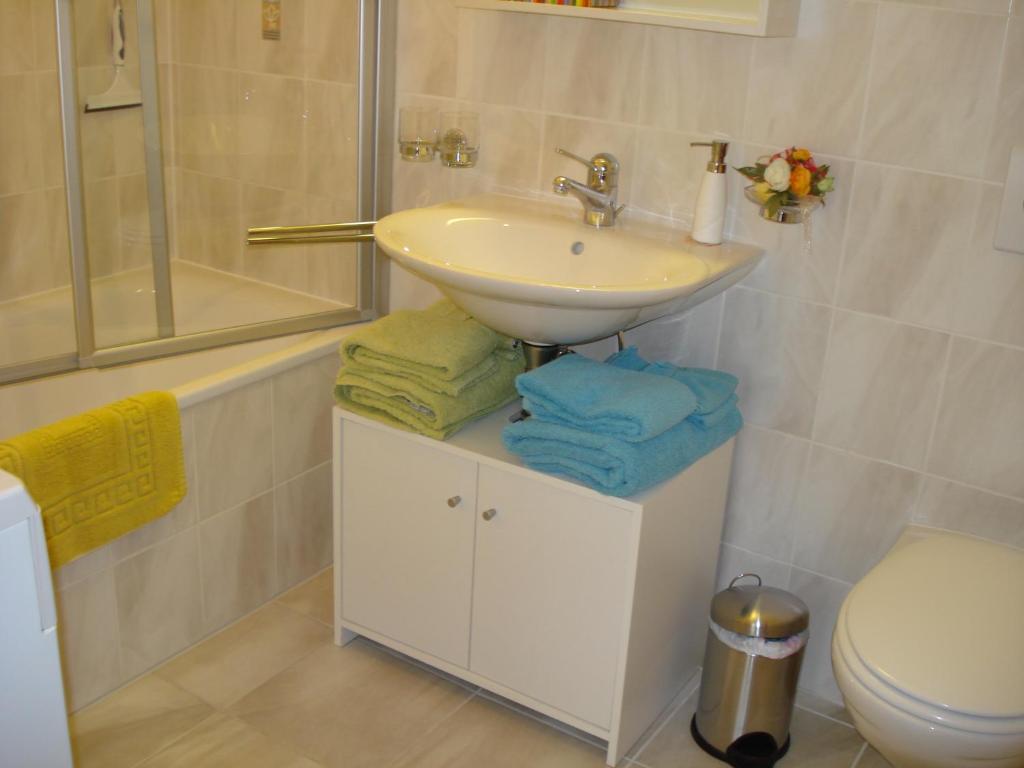 Koupelna v ubytování Ferienwohnung Lenggenhager Plantzette