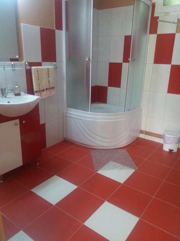 Koupelna v ubytování Casa Ariana