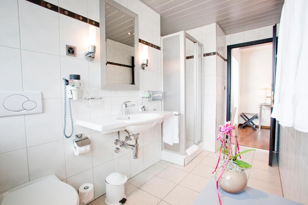 Koupelna v ubytování Hotel Metropol