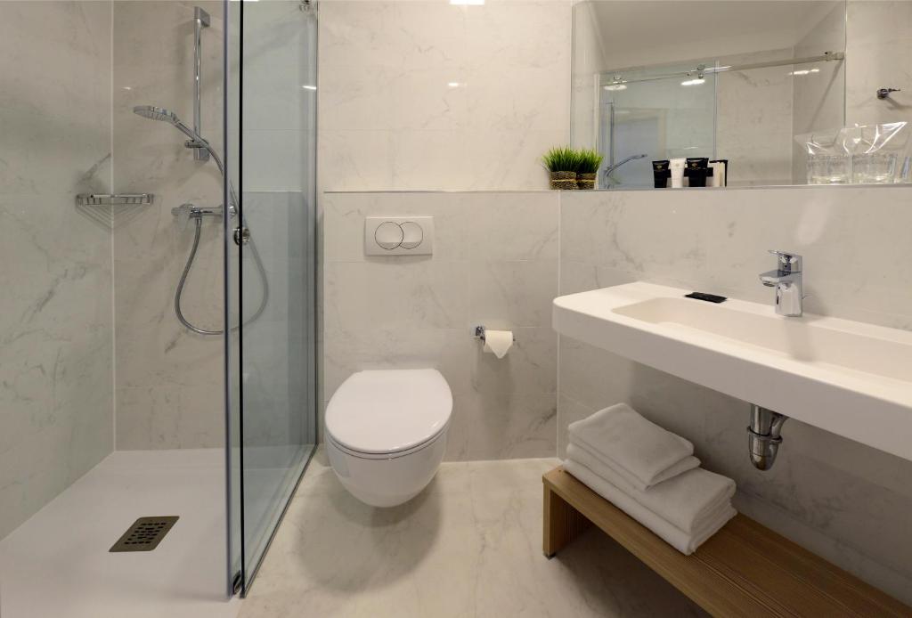 Koupelna v ubytování Grand Hotel Adriatic II