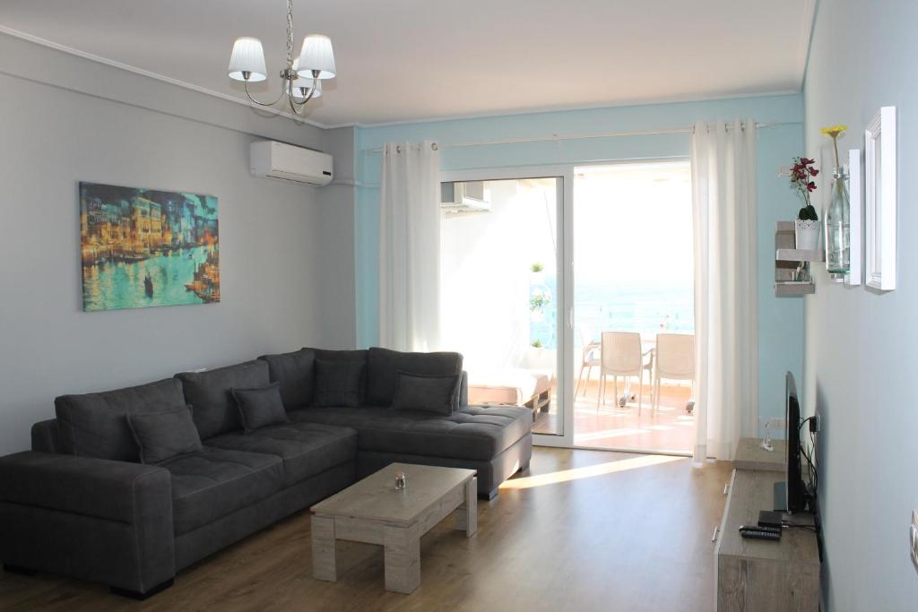 Posezení v ubytování Aquamarine Apartments