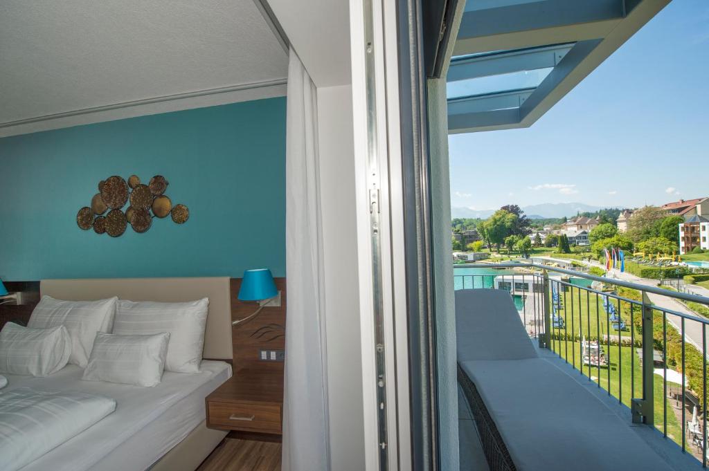 Balkón nebo terasa v ubytování Boutiquehotel Wörthersee - Serviced Apartments