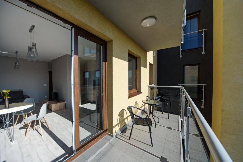 Balkón nebo terasa v ubytování Apartamenty City View od WroclawApartament-pl