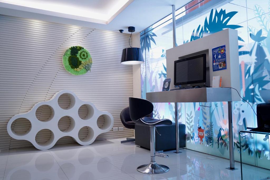 TV a/nebo společenská místnost v ubytování CityInn Hotel Taipei Station Branch II