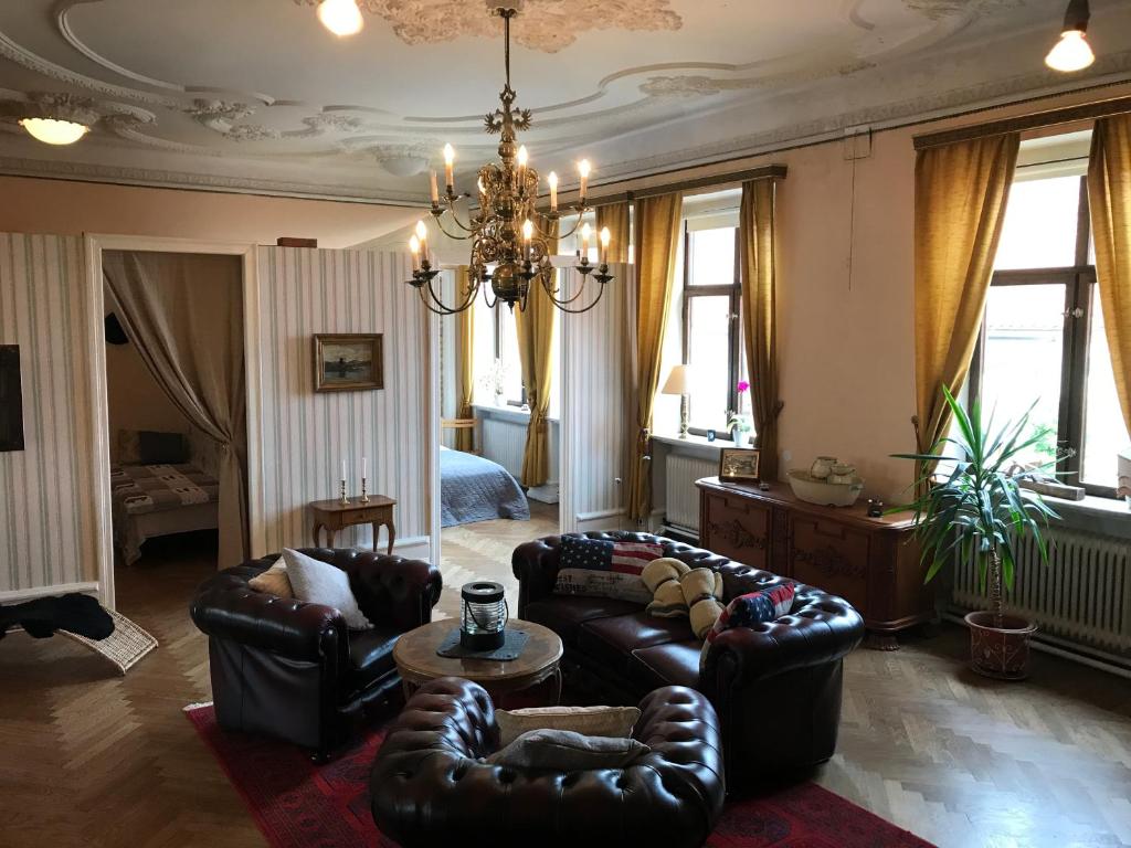 Posezení v ubytování Gamla Stan Simrishamn