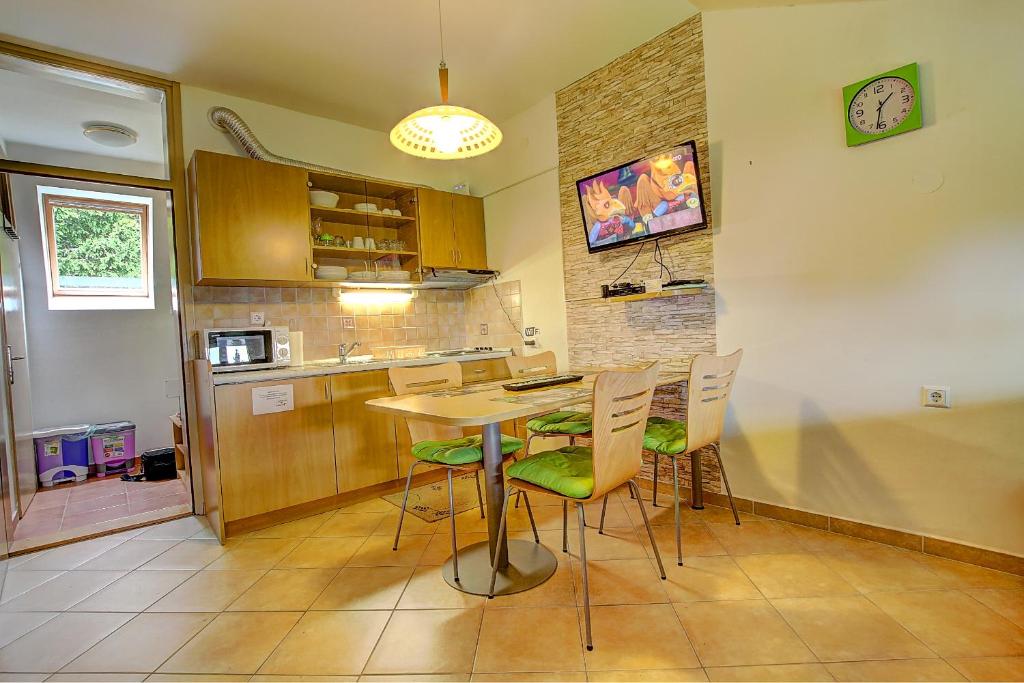 A kitchen or kitchenette at Apartma David Rogla