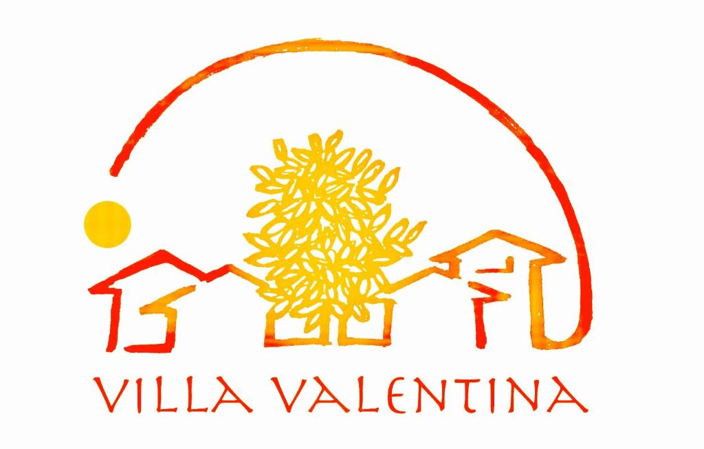 Finca Valentina في Tigalate: شعار لشركة تقييم الفيلا مع شجرة