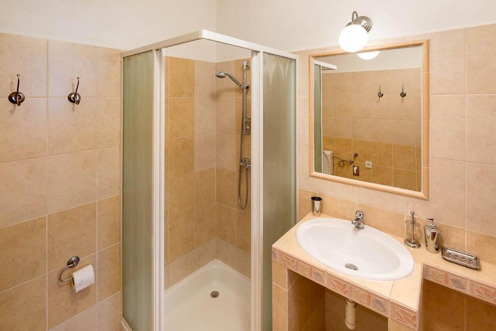 Koupelna v ubytování Apartmány Pod náměstím