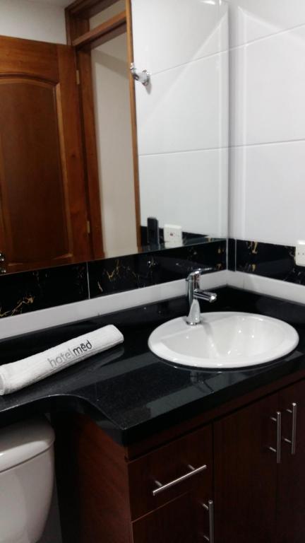 Koupelna v ubytování Hotel Med Estadio