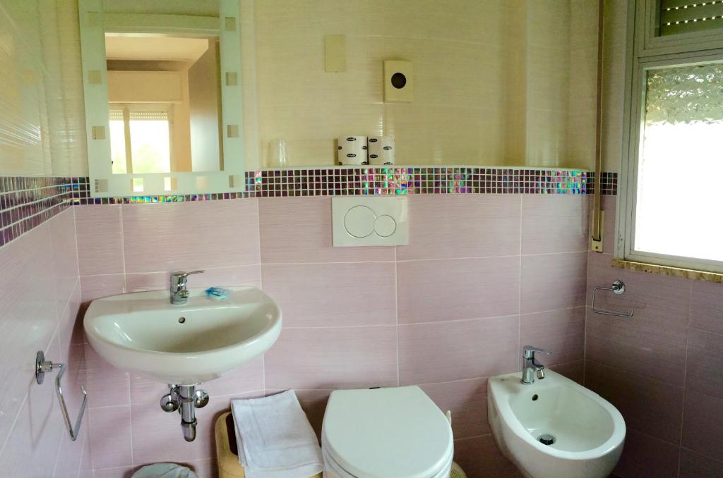 Koupelna v ubytování Hotel Real