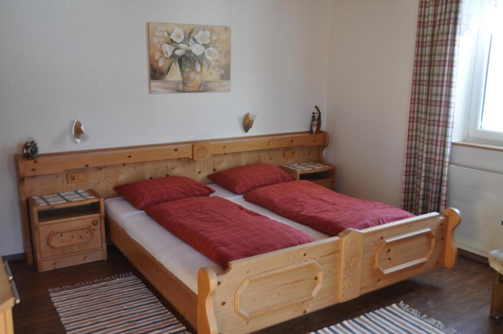 Postel nebo postele na pokoji v ubytování Haus Taumberger