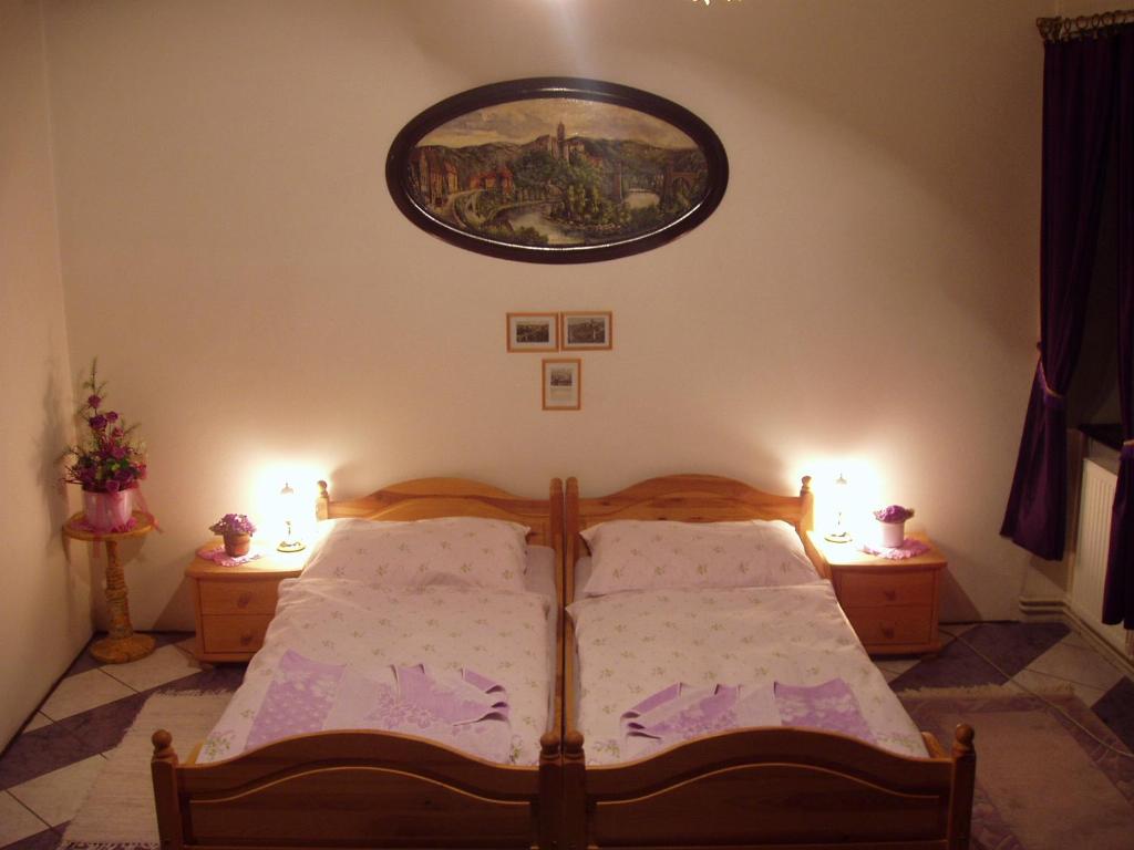 Postel nebo postele na pokoji v ubytování Penzion U Fridy