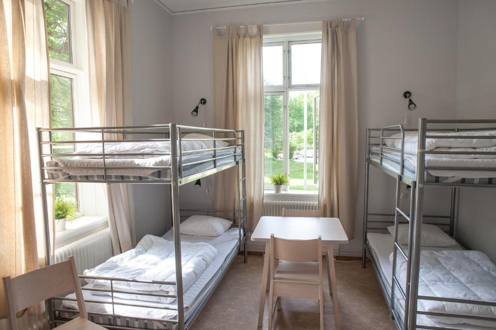 Postel nebo postele na pokoji v ubytování Ronneby Brunnspark Vandrarhem och B&B