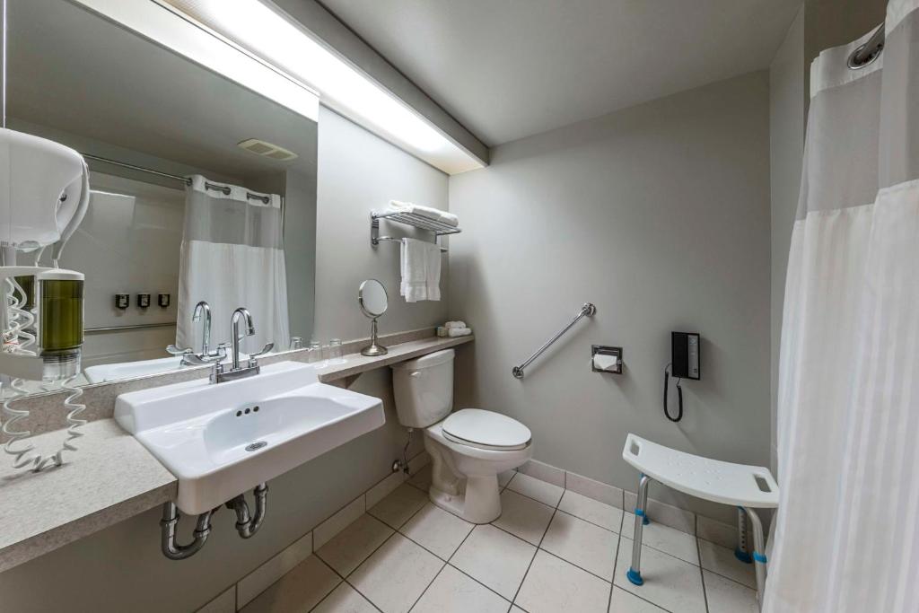 Koupelna v ubytování Hôtel & Suites Normandin Québec