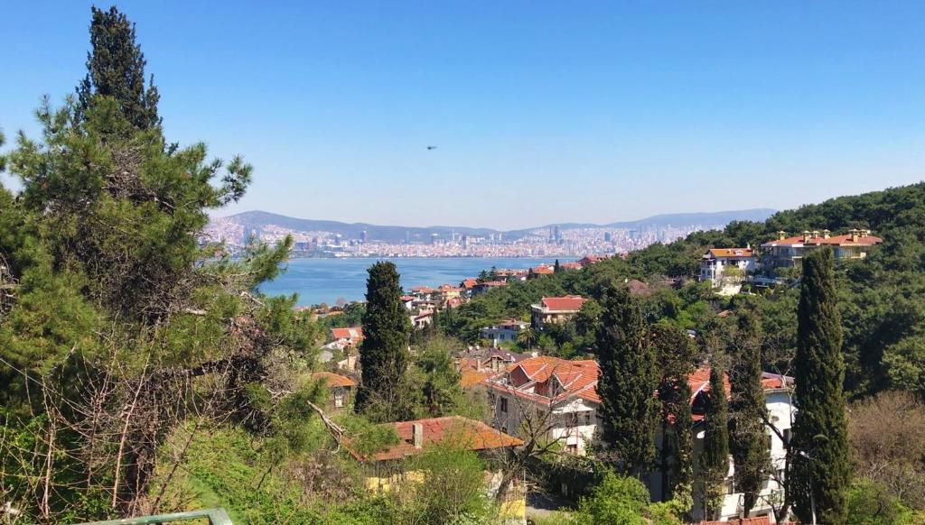 a view of a city and the water at Aşiyan Butik Hotel in Buyukada