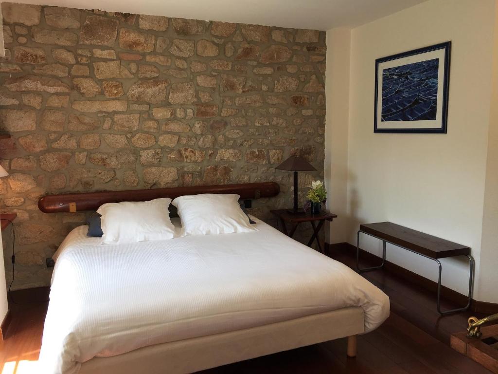 Postel nebo postele na pokoji v ubytování Le clos Saint Aubin