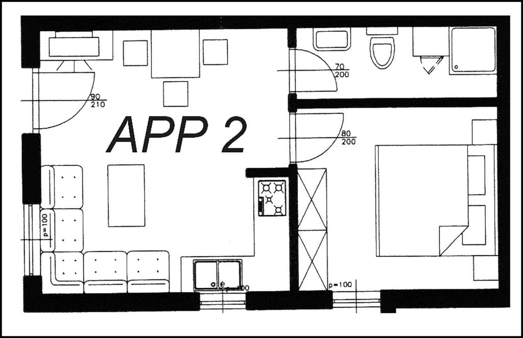 Půdorys ubytování Apartments Nives NB
