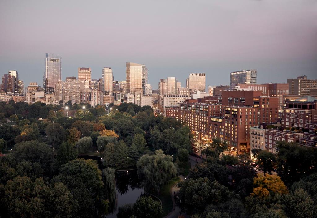 a view of a city skyline with tall buildings at Four Seasons Boston in Boston