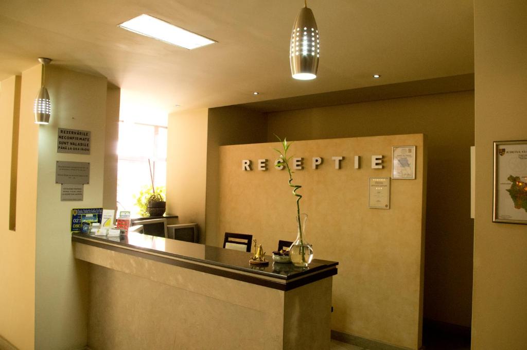Kuchyň nebo kuchyňský kout v ubytování Hotel Seven