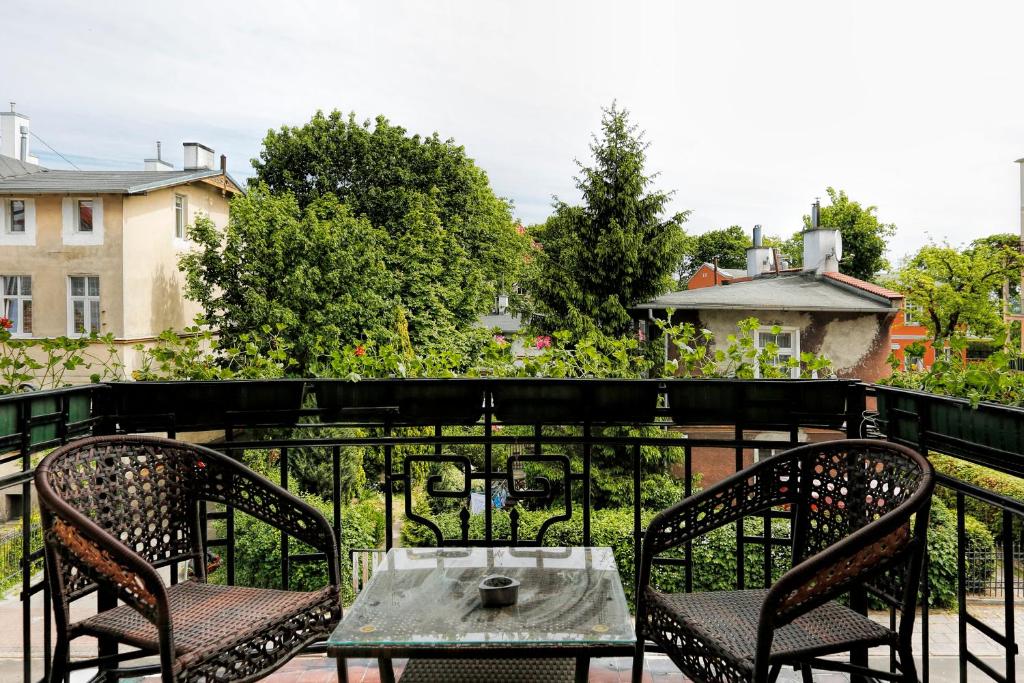 Balkón alebo terasa v ubytovaní Parkowa Art Deluxe moj-sopot pl