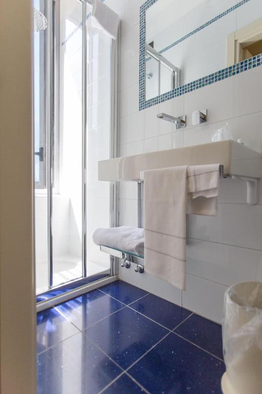 Koupelna v ubytování Hotel Piacenza