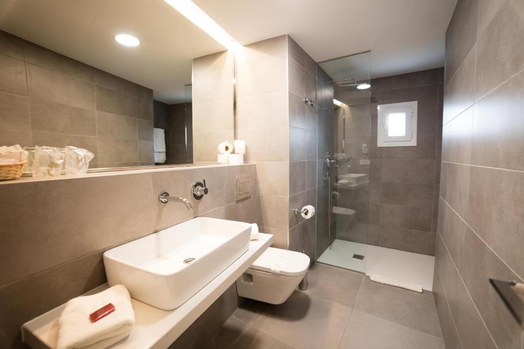 Koupelna v ubytování Hotel Levante