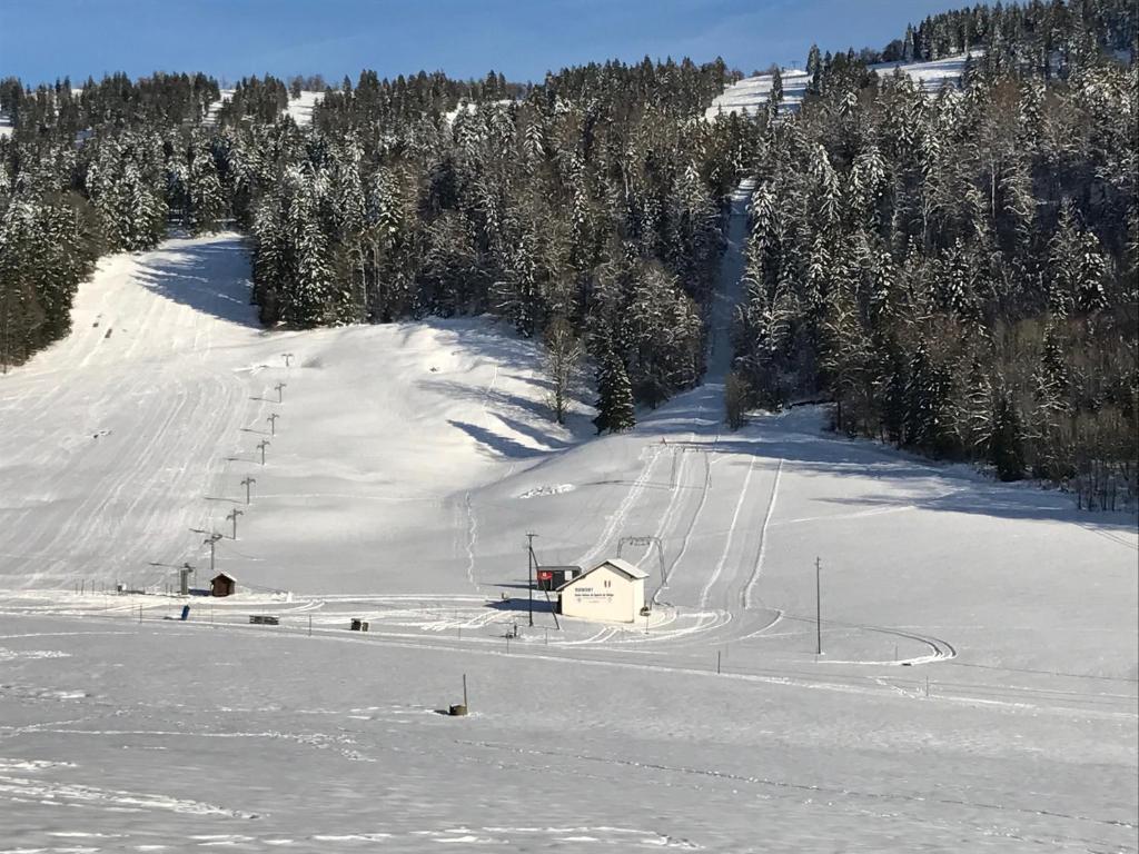 Bonne Auberge Les Bugnenets v zimě