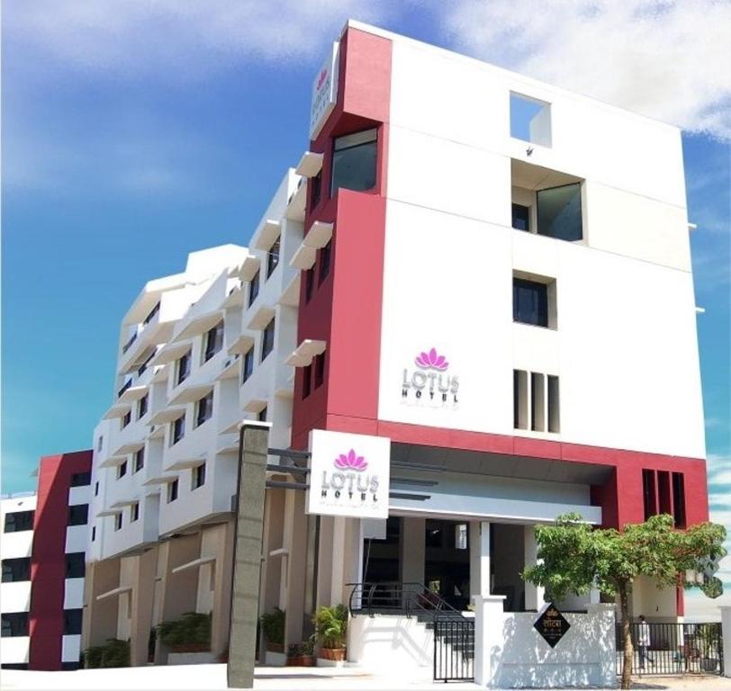 a rendering of the front of the hotel at Lotus Hotel in Solapur