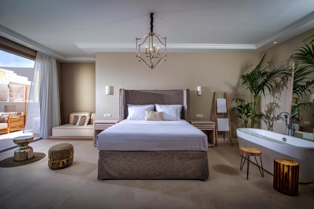 Drossia Palms Hotel and Nisos Beach Suites - Luxe Veranda Suite Met Bubbelbad
