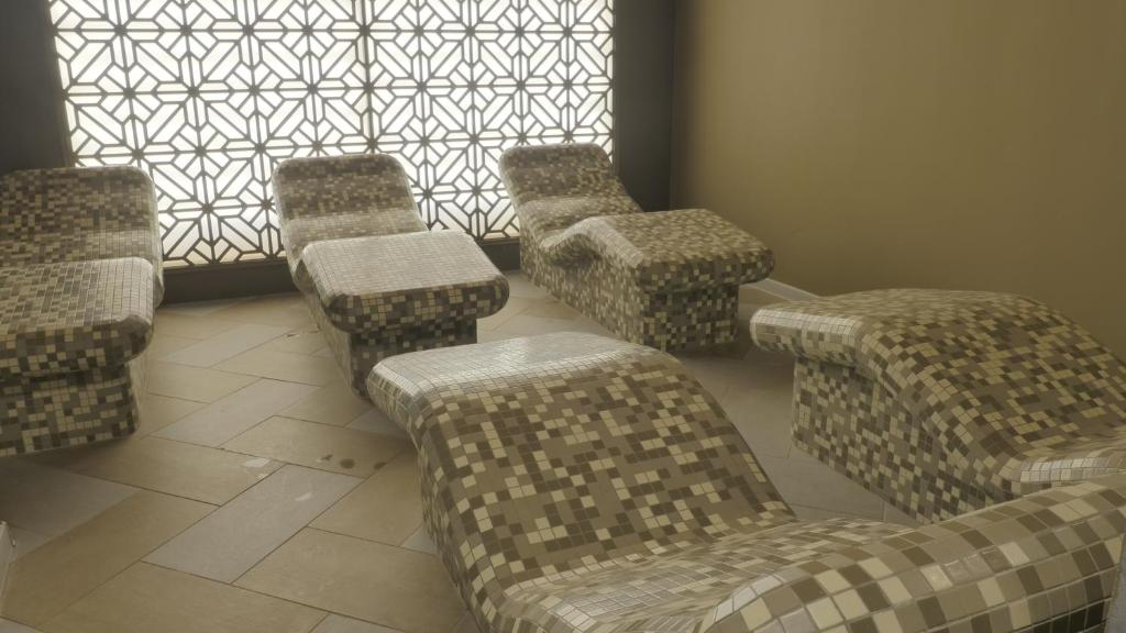 Posezení v ubytování Hot Springs Medical and SPA