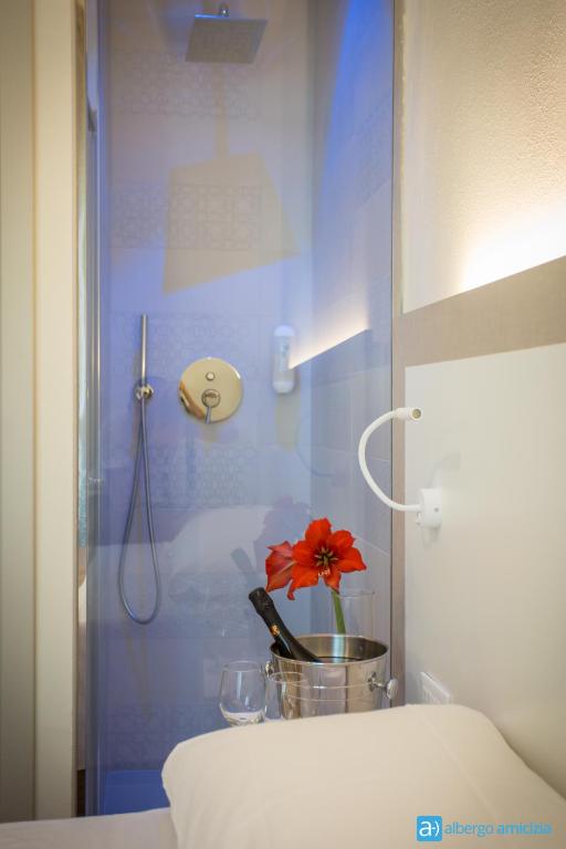 Koupelna v ubytování Hotel Amicizia