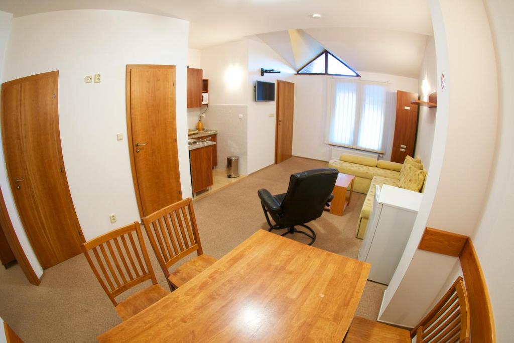 Kuchyň nebo kuchyňský kout v ubytování Apartmány Biela Púť 17 - 18