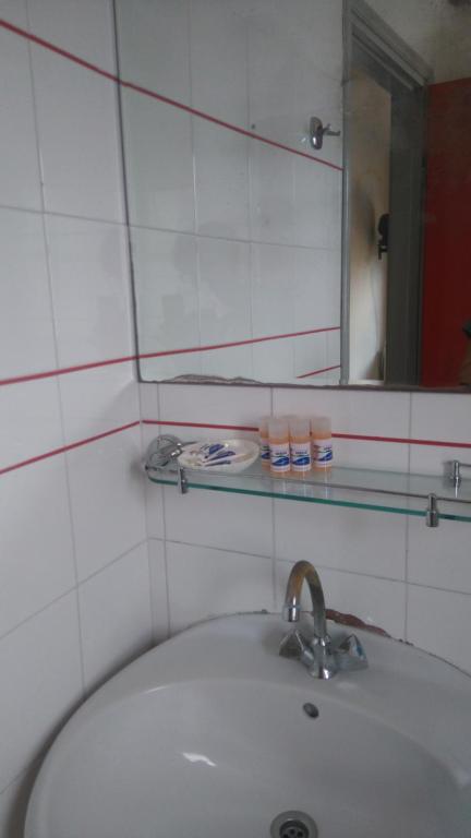Koupelna v ubytování Hotel Aidipsos
