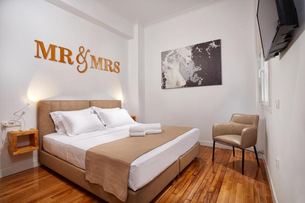 Katil atau katil-katil dalam bilik di Luxury apartment central