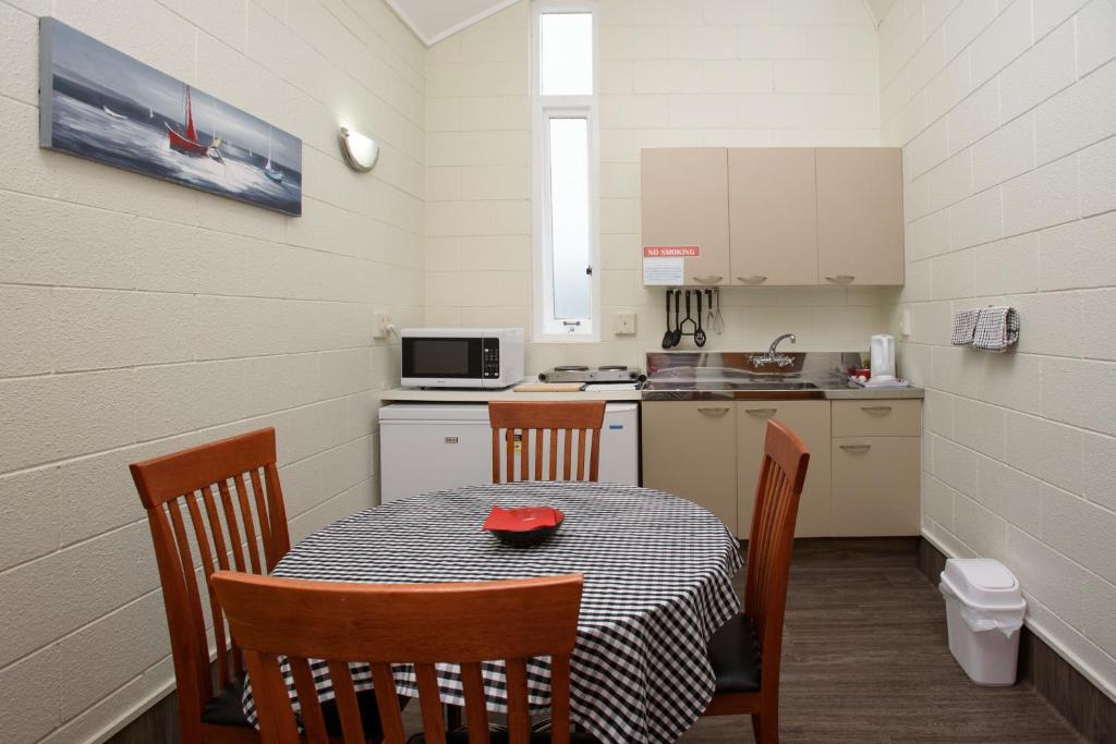 Kuchyň nebo kuchyňský kout v ubytování Kauri Lodge Motel