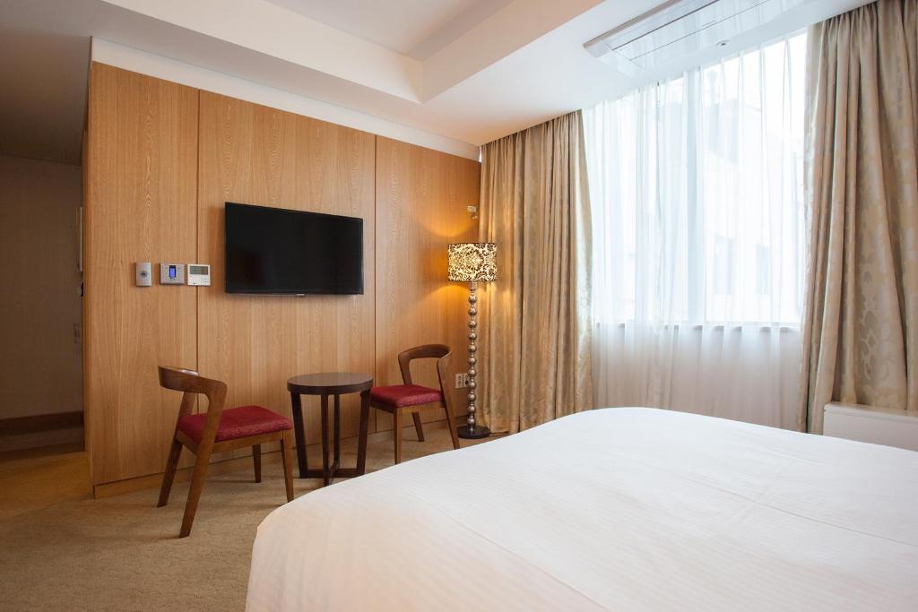 TV a/nebo společenská místnost v ubytování Hotel Pharos