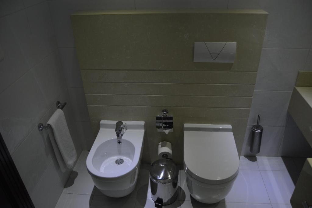 Koupelna v ubytování Markazia Suites