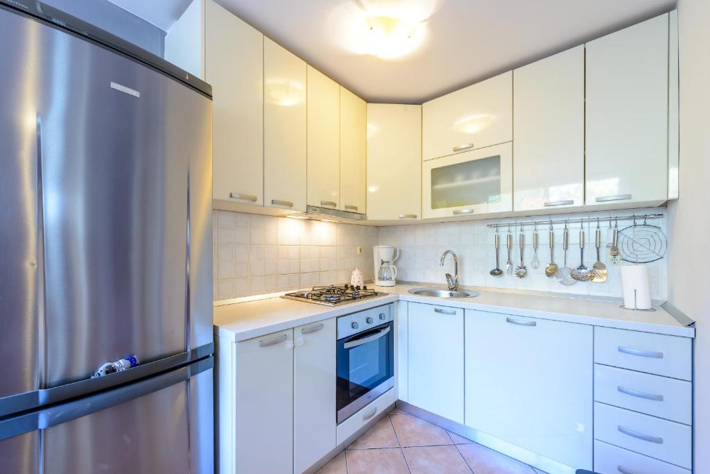 Kuchyň nebo kuchyňský kout v ubytování Apartment Sanja