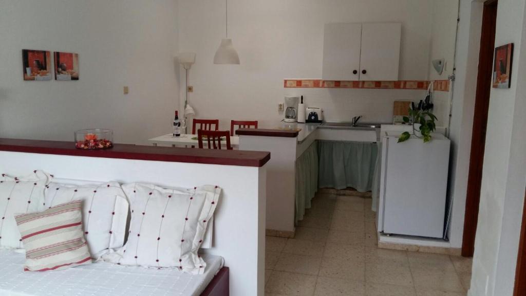 オルソラにあるApartamentos Los Vientos (Apto 3)のキッチン(ソファ付)、キッチン(冷蔵庫付)