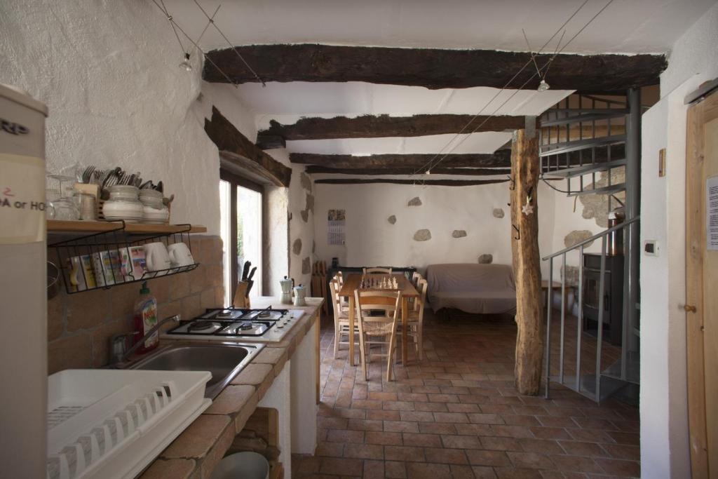 Kuchyň nebo kuchyňský kout v ubytování Hostel Xaxid