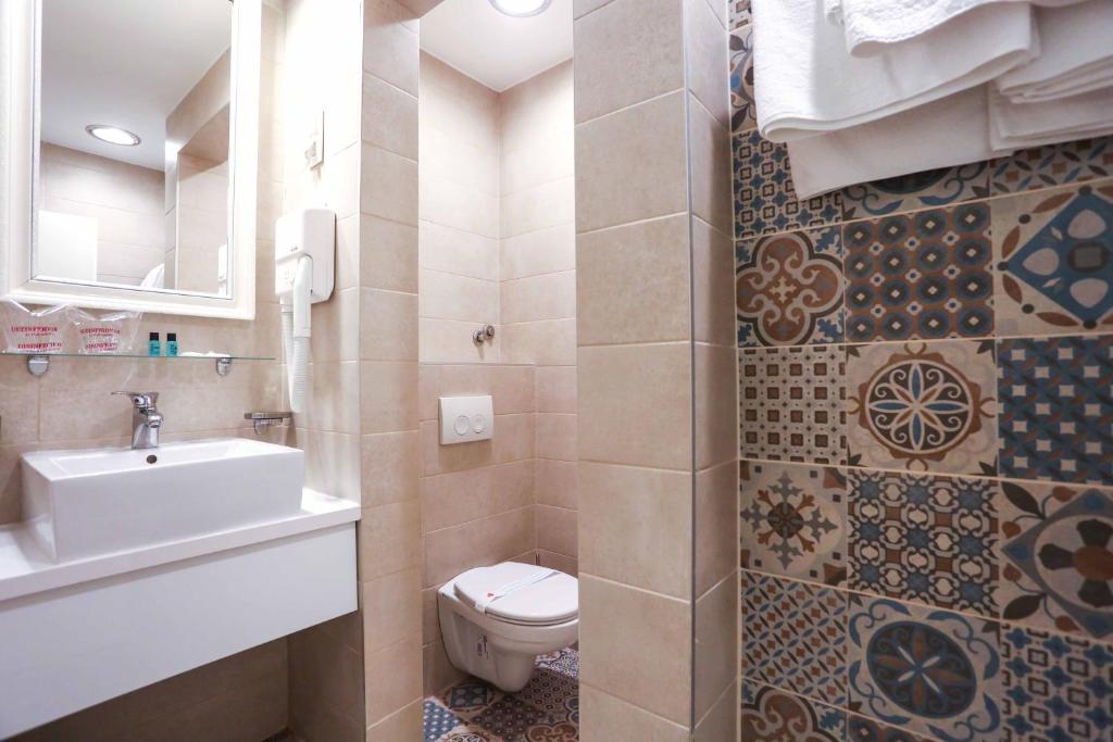 Koupelna v ubytování Hotel Divan