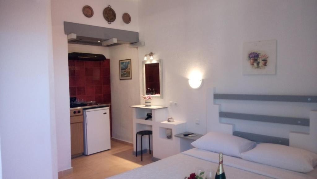Kuchyň nebo kuchyňský kout v ubytování Skyros Panorama Studios