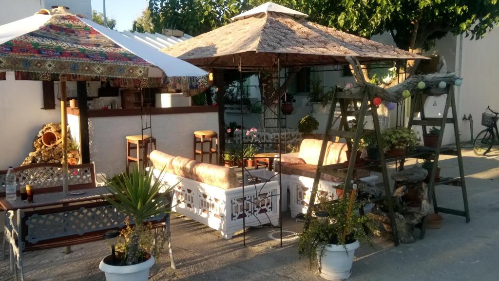 Zahrada ubytování Skyros Panorama Studios
