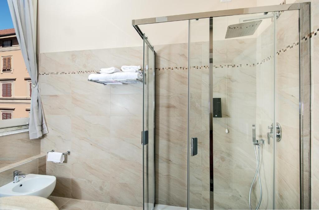 Koupelna v ubytování Hotel Ercolini & Savi