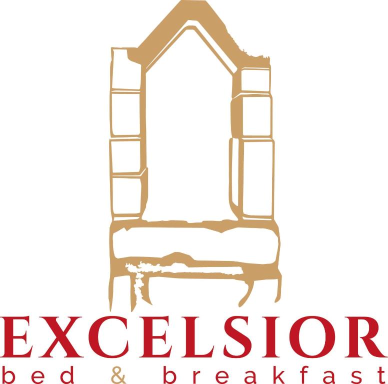 um desenho de uma cadeira com as palavras recepção cama e pequeno-almoço em B&B Excelsior em Lecce